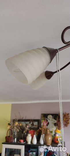 Люстра потолочная бронза бу