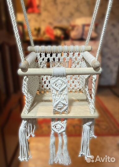 Детская качель макраме