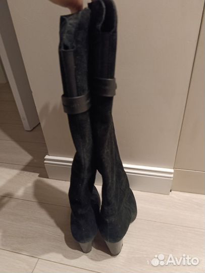 Сапоги женские зимние натуральная замша