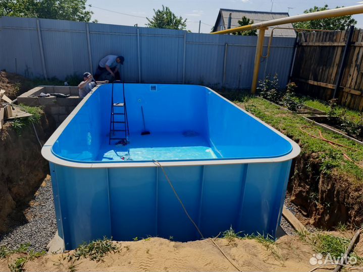 Бассейн Скругленный с доставкой 5000х3000х1500мм