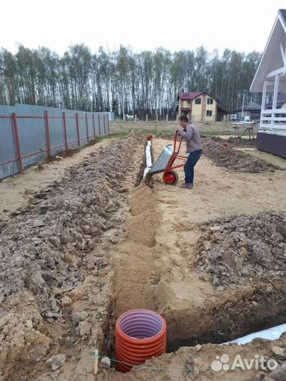 Дренаж участка, отсыпка участки,планировка,газон