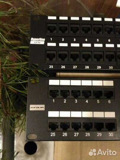 Патч панель RG-45 cat.6 Hyperline