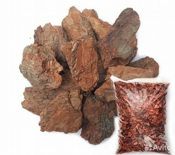 Кора-мульча сосны 10-20 см. (в мешках 50 л.)