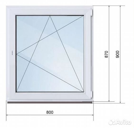 Окно пвх 840х1030. И любые размеры под заказ