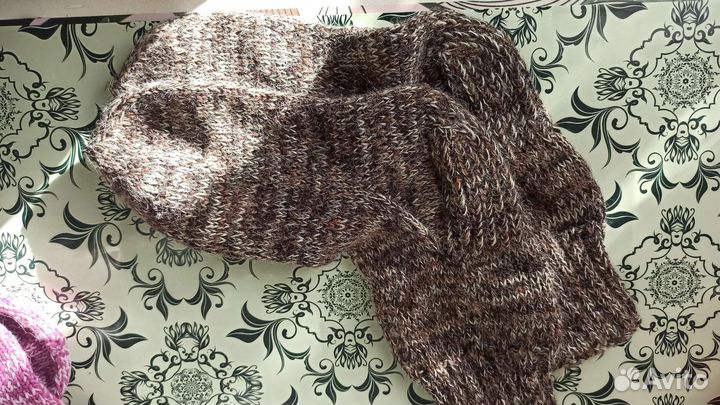 Носки ручной вязки шерстяные взрослые