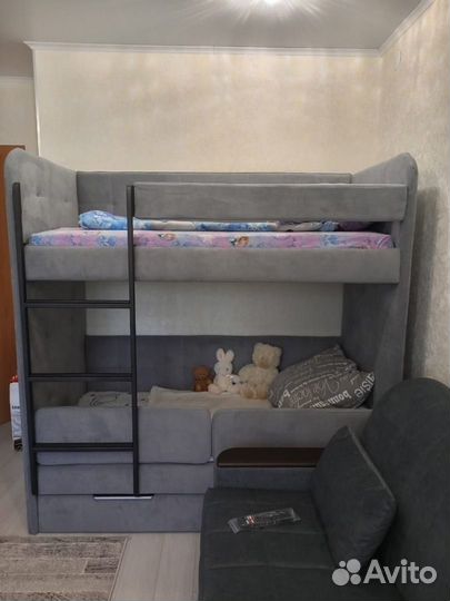 Мягкая Двухъярусная Кроватка Бондо