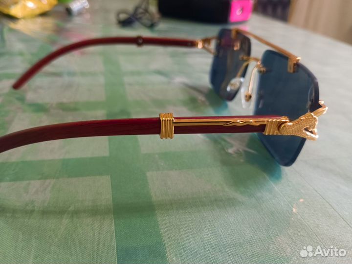 Очки Cartier с деревянными душками