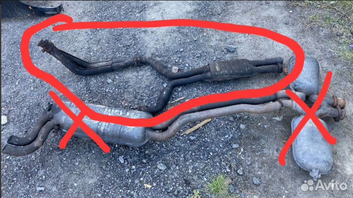 Глушитель выхлопная труба Mercedes S-Class W126