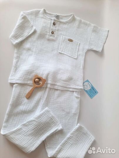Муслиновый костюм с брюками от 2 до 5 лет