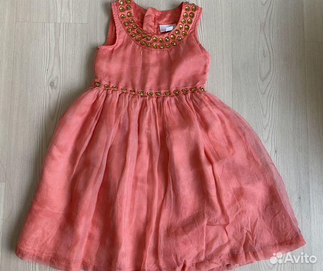 Платье для девочки next p116 шелк бу