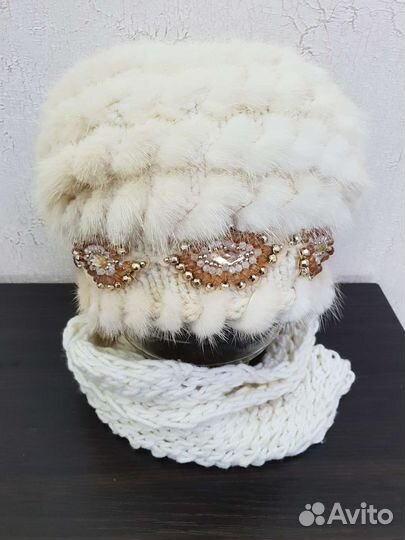 Шапка норковая женская