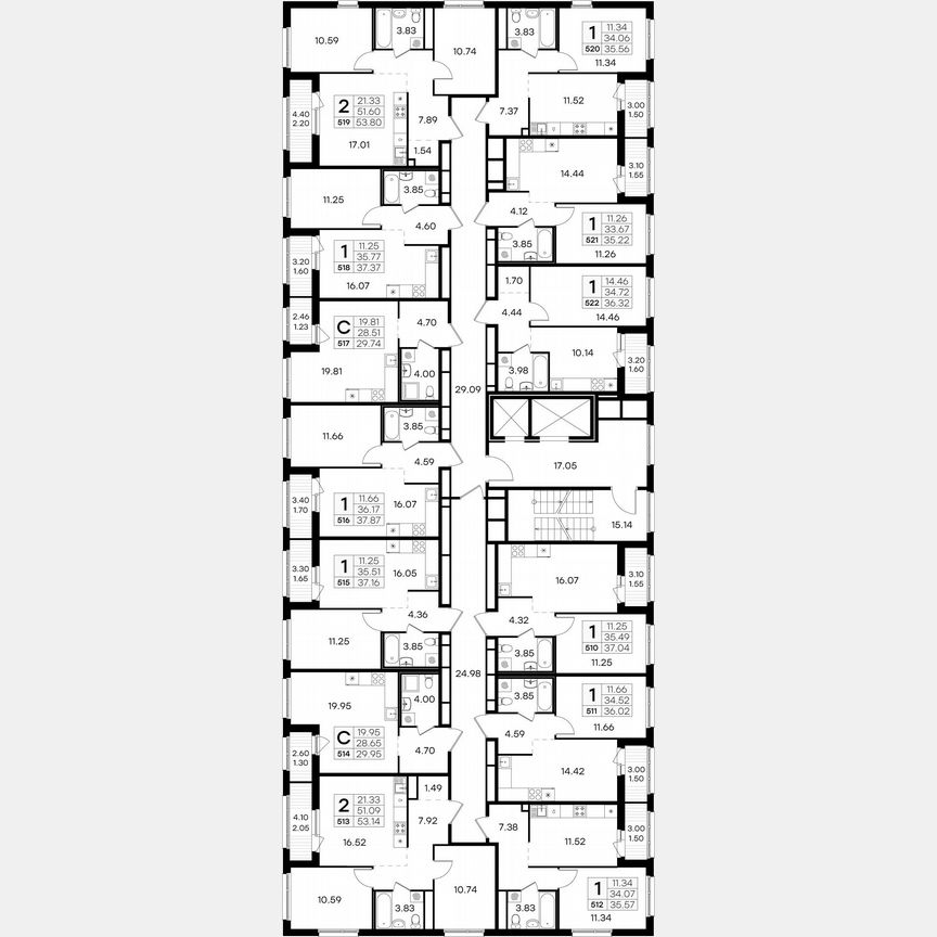 Квартира-студия, 30 м², 7/15 эт.