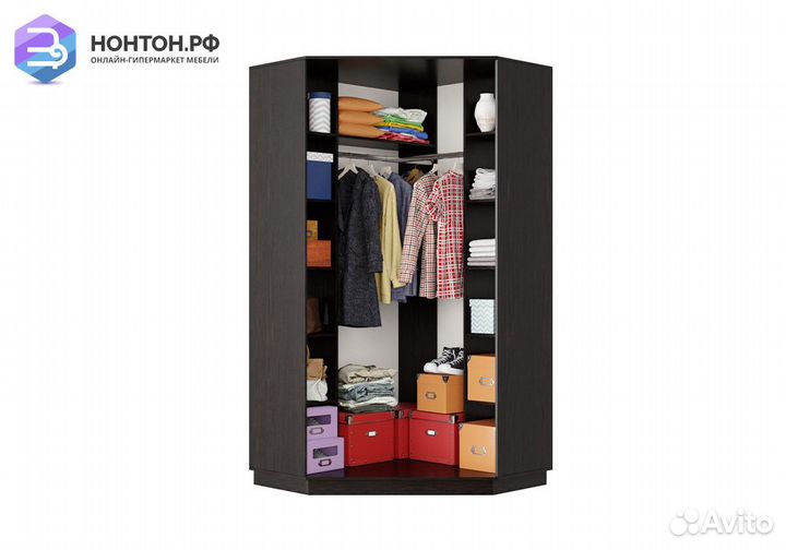 Шкаф-купе угловой двухдверный Авиор венге