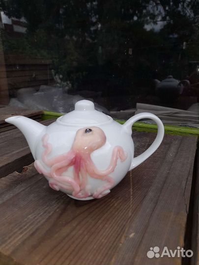 Заварочный чайник декор полимерная глина