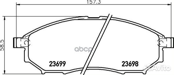 Колодки тормозные дисковые перед (PF-2444)