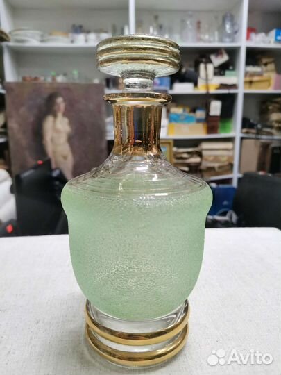 Графин Штоф с зелёным напылением СССР (Ч)