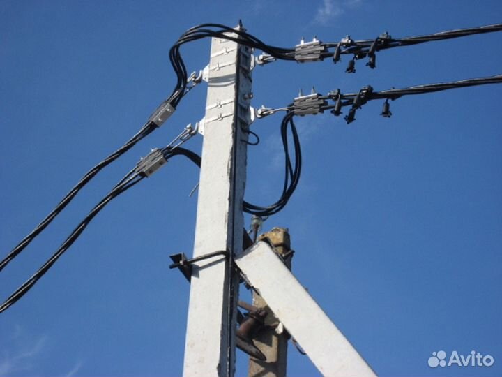 Внешние сети электроснабжения. Установка опор лэп