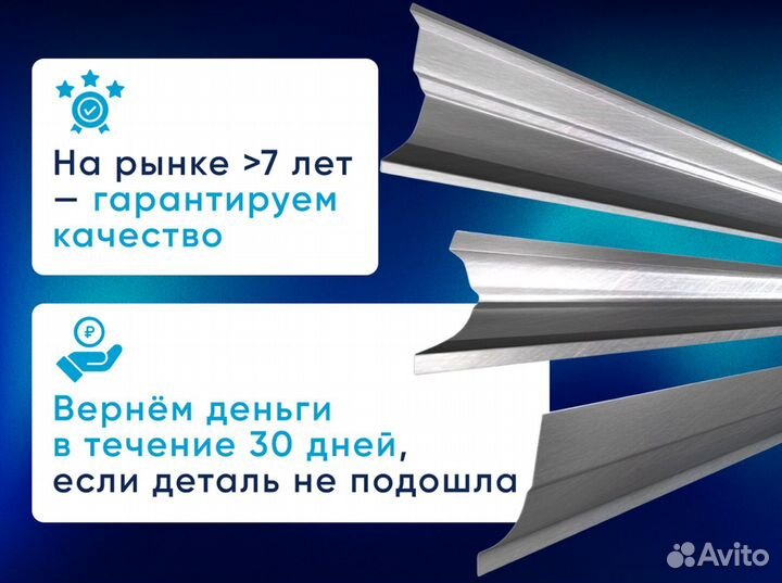 Усиленные пороги 1.5 мм для вашего авто оцинкованые