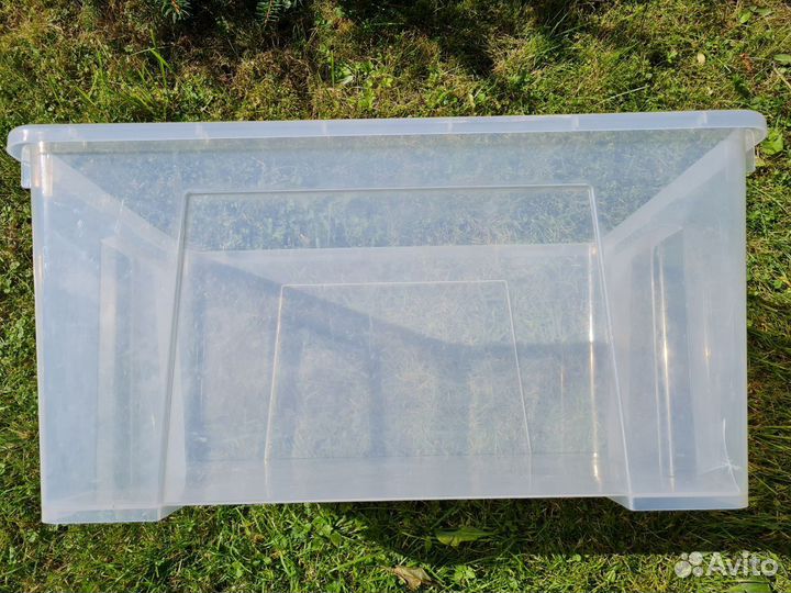 Пластиковая коробка большая IKEA Samla, 3 штуки