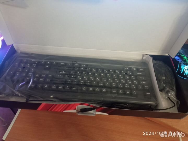 Игровой набор клавиатура и мышь, новый