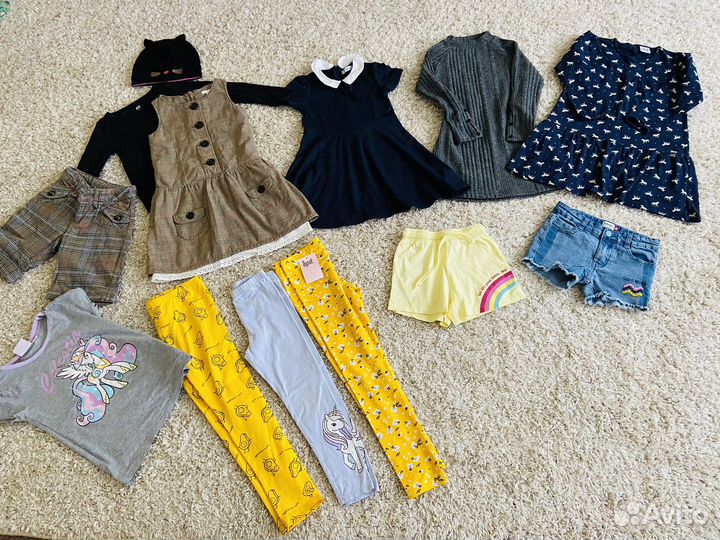 Фирменные вещи пакетом на девочку 110 116