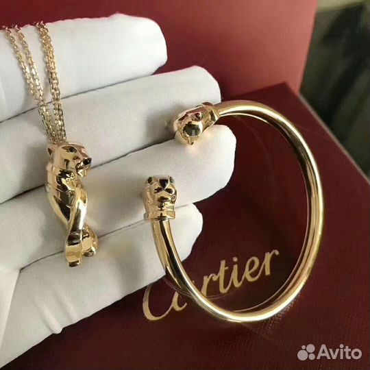 Cartier браслет и подвеска Panthere