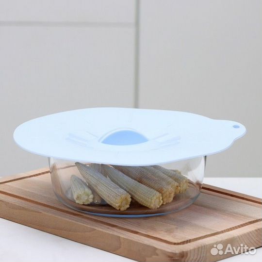 Силиконовая крышка Доляна «Симпл», d21 см, цвет го