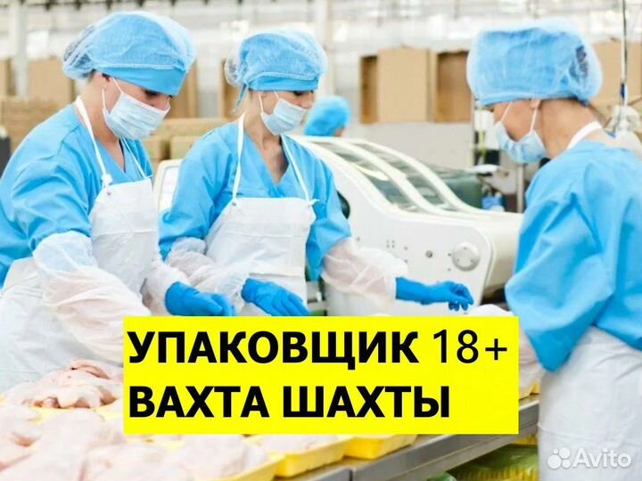 Вахта упаковщик мяса куриц / Шахты