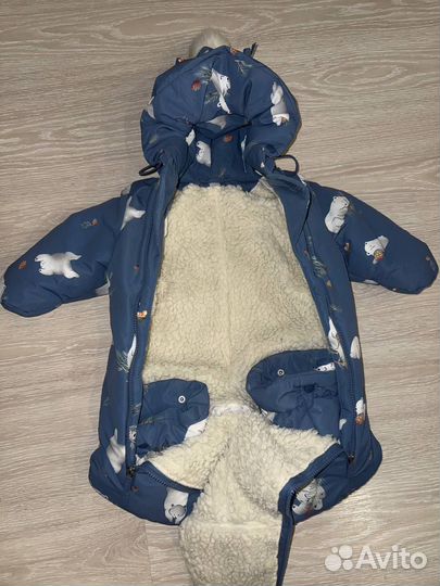 Зимний комбинезон 62 68 на овчине