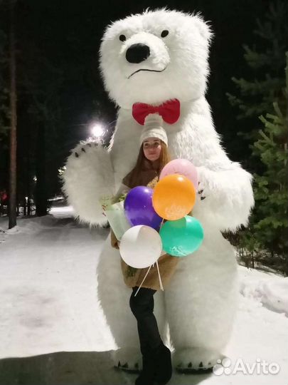 Белый мишка поздравление