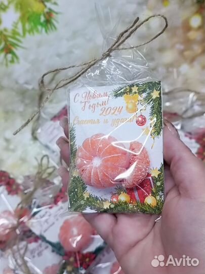 Мыльный комплимент, мандарин, новый год