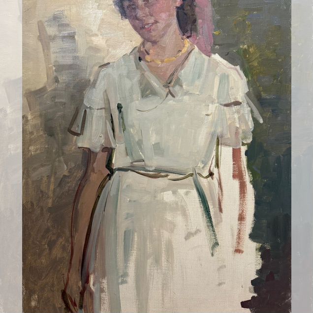 Советская картина. Женский портрет. 1956 г