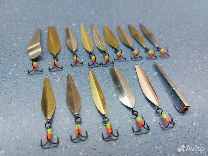 Зимние блесны ручной работы на окуня. Набор