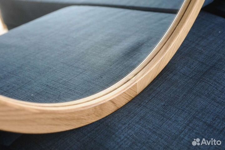 Зеркало круглое массив дерева дуб 700мм