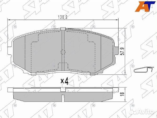 Колодки тормозные Передние mazda B-series
