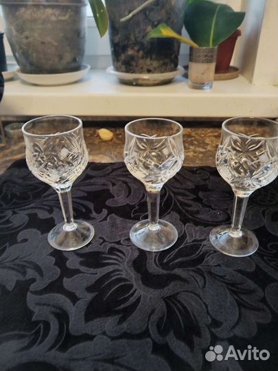 Хрустальные рюмки на ножке СССР