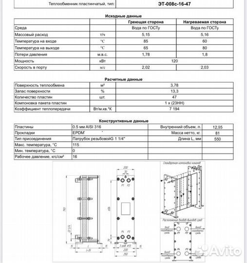 Теплообменник пластинчатый
