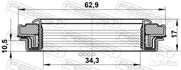 Сальник привода 34.3X62.9X10.5X17 95RCW36621017X