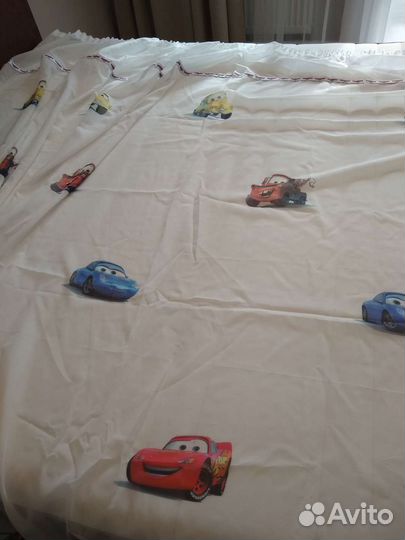 Тюль Тачки в детскую