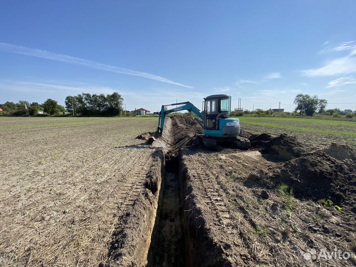 Услуги полноповоротного миниэкскаватора 5 тонн