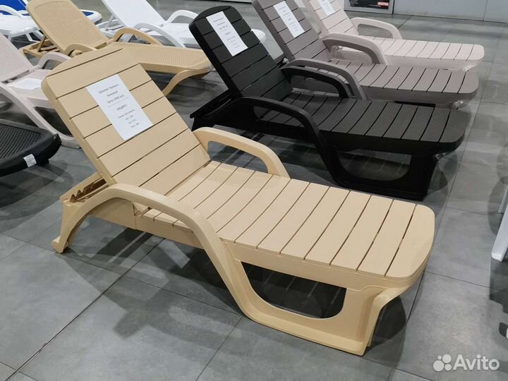 Шезлонг Прованс, Бежевый, белый, грэй