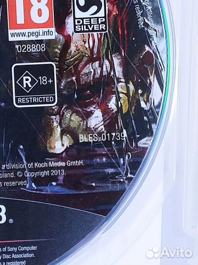 Диск для PS3 Dead Island Riptide б/у с гарантией