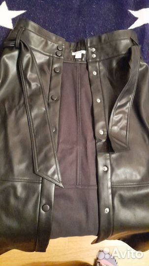 Юбка экокожа 46