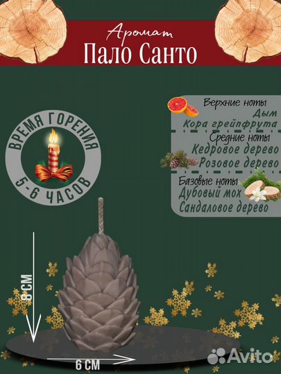 Подарочный новогодний набор ароматических свечей