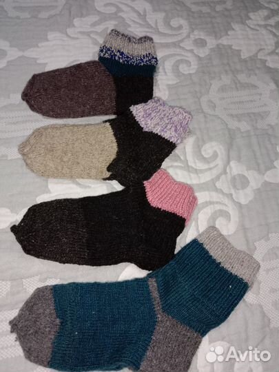 Носки ручной вязки шерстяные