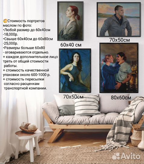 Портрет маслом на холсте по фото