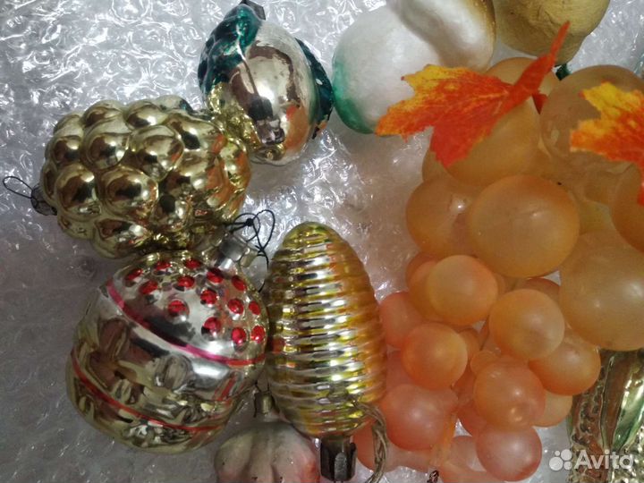Ёлочные игрушки СССР стекло одним лотом