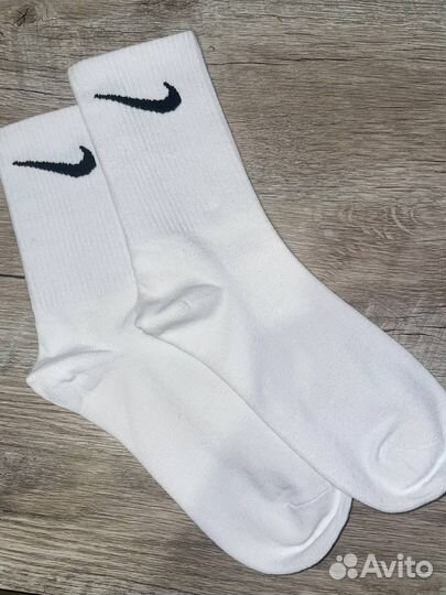 Белые носки nike длинные