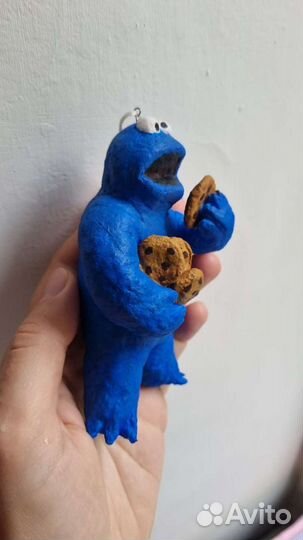 Ватная елочная игрушка Коржик / Cookie Monster