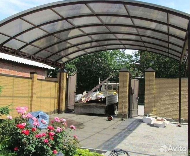 Навесы из поликарбоната для дачи